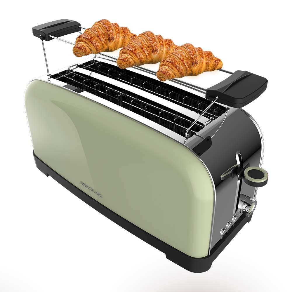 Vertikaler Toaster 1500W – Doppelter breiter Schlitz 3,8 cm, Edelstahl, Automatische Abschaltung, Pop-up-Funktion & Krümelablage
